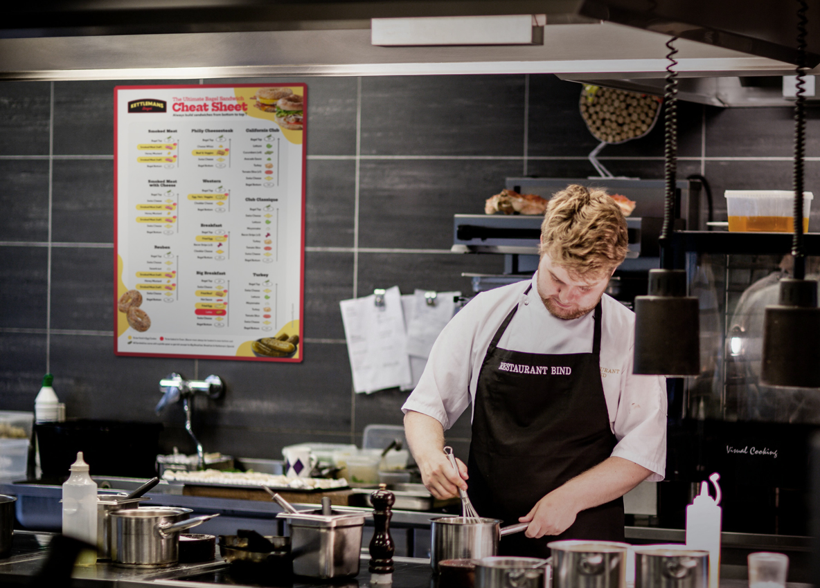 Mockup of Cheat Sheet on kitchen wall