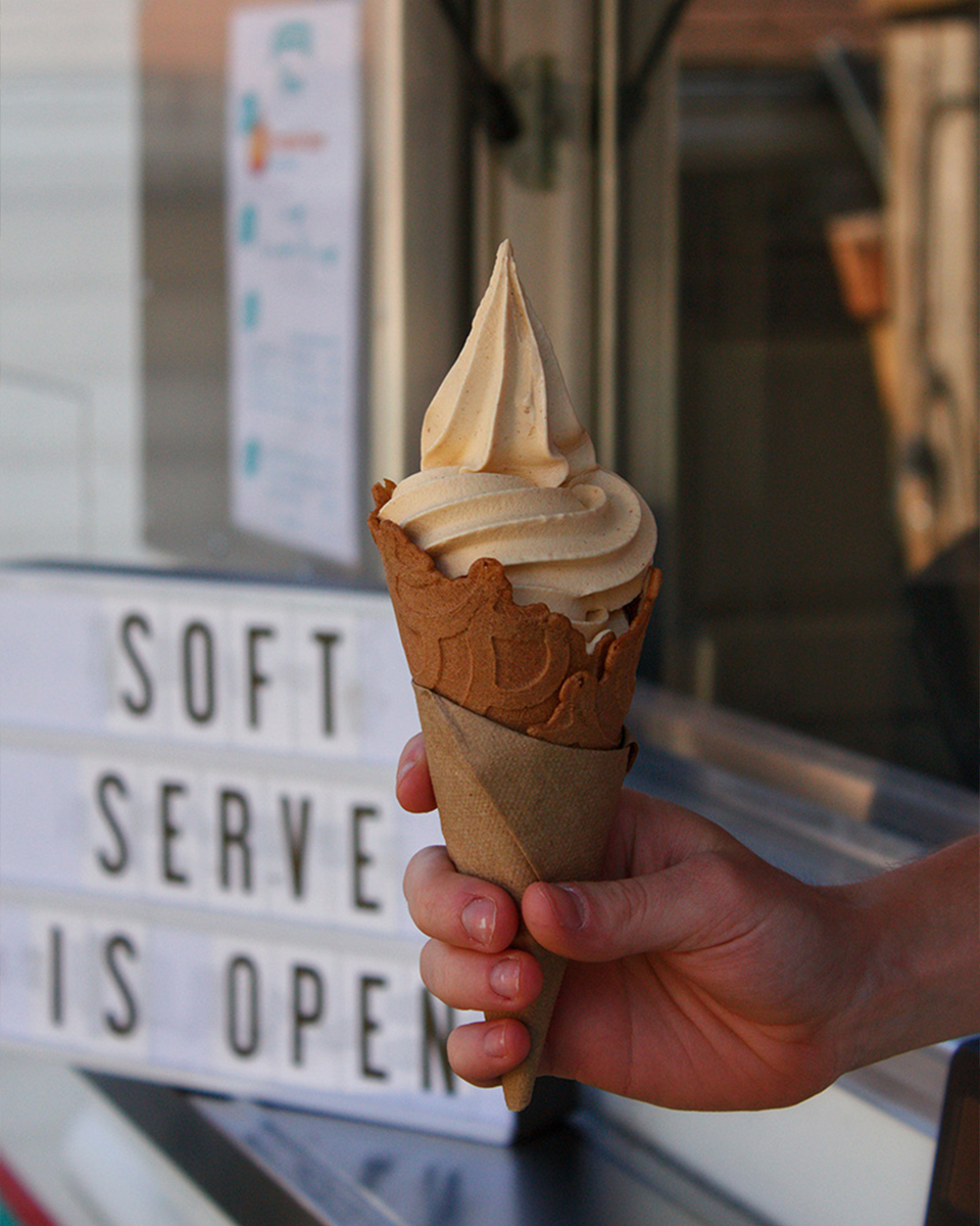 Merry Dairy Peach Soft Serve Ice Cream